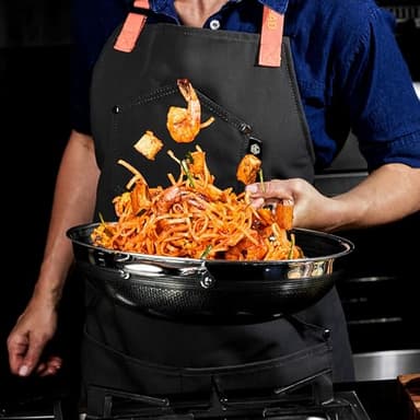 HexClad Hybrid Nonstick 12-Inch Wok, Stay-Cool Handle, Dishwasher-Friendly, Oven-Safe Up to 900°F, Induction Ready, Compatible with All Cooktops - Image 7