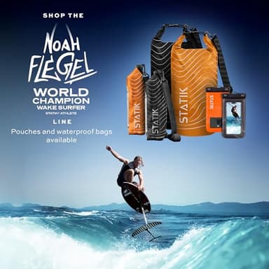 Statik MarCase Waterproof Phone Pouch - Floating Waterproof Bag, Light Reflective Stripes for Easy Phone Retrieval, Designed with WakeSurf World Champion Noah Flegel, Phones up to 7 inch (Black) - Image 7