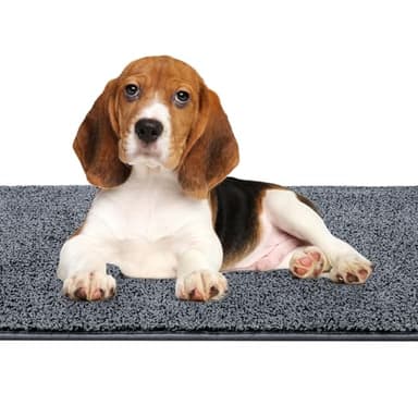 Mibao Front Door Mat Entrance, Non-Slip Absorbent Waterproof Welcome Doormat with TPR Backing, Dirt Trapping Entrance Inside Floor Mats for Entryway Washable Low-Profile, 29.5" x 17", Dark Grey - Image 7