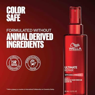 Wella Professionals ULTIMATE REPAIR Miracle Hair Rescue for Damaged Hair | Luxury Leave-In Treatment | Long-Lasting Repair & Protection | For All Hair Types | 3.2 Fl Oz - Packaging May Vary - Image 8