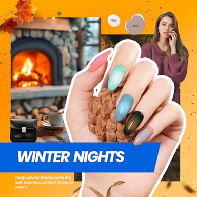 Beetles Gel Nail Polish Kit with U V Light -54 Pcs Gel Nail Kit Four Seasons Glow 32 Colors Set with Base Matte & Glossy Top Coat Soak Off Home DIY Manicure Nails Beginners Gifts for Women Teen Girls - Image 8