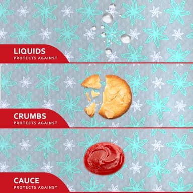 Splat Mat for Under High Chair Mat, 42x46 Inch, Mealtime Baby Splat Mat for Art/Crafts/Playtime, Waterproof Splash Mat, Machine Washable Portable Picnic Floor Mat Baby Feeding Table Cloth - Image 2