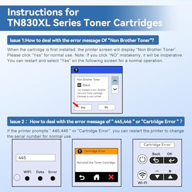 MYTONER TN830XL Toner for Brother Printer Replacement for Brother TN830XL TN-830 TN830 XL Toner High Yield for DCP-L2640DW MFC-L2820DW XL HL-L2405W HL-L2400D HL-L2460DW HL-L2465DW HL-L2480DW, 2Black - Image 5