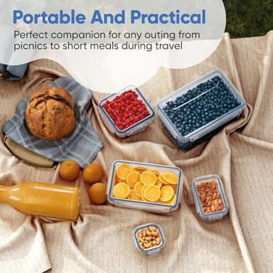 Chefs Path 48 Piece BPA-Free Plastic Food Storage Container Set with 24 Containers and 24 Lids for Kitchen Pantry Organization and Meal Prep - Image 6