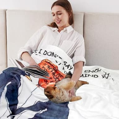 FTEFueie Gifts for Her Him, Wedding Anniversary Blanket, Mothers Day for Wife, Romantic I Love You Gift, Birthday Gift for Boyfriend Girlfriend, Wedding Gifts for Couple Wife Husband 60'' x 50'' - Image 5