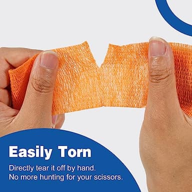 AZEN 40 Pack Self Adhesive Bandage Wrap, 2" X 5 Yards Elastic Cohesive Bandage Wrap, Color Athletic Tape, Vet Wrap, Ankle Tape, Tattoo Grip Tape Wrap - Image 6