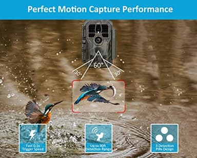 GardePro E5S Trail Camera, 64MP 1296p HD Video, Game Cameras with 100ft Night Vision Motion Activated Waterproof for Deer Wildlife Cam, Hunting - Image 6