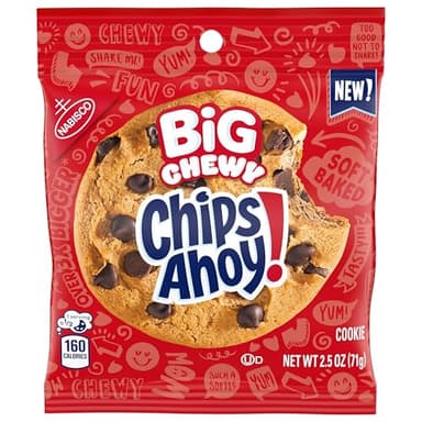 CHIPS AHOY! Cookie Variety Pack, Big Chewy, Big Chocolatey Brownie and Mini Original Chocolate Chip Cookies, 20 Snack Packs - Image 12