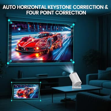 ENUOSUMA Super Mini Projector with WIFI 6 and Bluetooth, 4K 1080P Support Portable Projector, Built-in App, Android 11, 200 ANSI, Auto Keystone Correction, Video Projector for Laptop/PC/Smartphone - Image 6