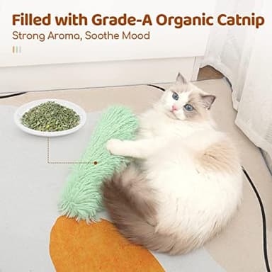 Potaroma Cat Toys Pillows, 3 Pack, Soft and Durable Crinkle Sound with Catnip Inside, Interactive Indoor Kitten Kicker, Promotes Kitty Exercise - Image 5