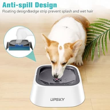 UPSKY No-Spill Pet Water Bowl, Slow Water Feeder, No-Slip Pet Water Dispenser 35oz Feeder Bowl for Dogs and Cats - Image 4