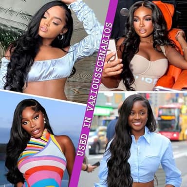 Body Wave Lace Front Wigs Human Hair 200% Density Glueless HD Transparent 13×4 Lace Frontal Wigs Human Hair Brazilian Virgin Wig for Women Pre Plucked Bleached Knots with Baby Hair(24 Inch) - Image 7