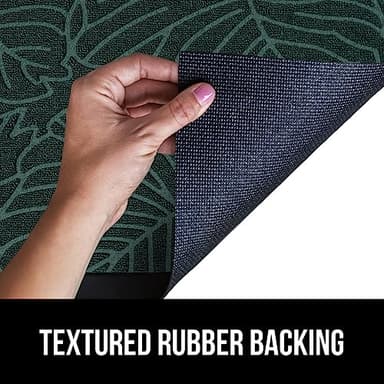 GORILLA GRIP 100% Waterproof All-Season WeatherMax Doormat, 47x35, Durable Natural Rubber, Stain and Fade Resistant, Low Profile, Indoor Outdoor Door Mats, Easy Clean Patio Entrance Mat, Green Palm - Image 5