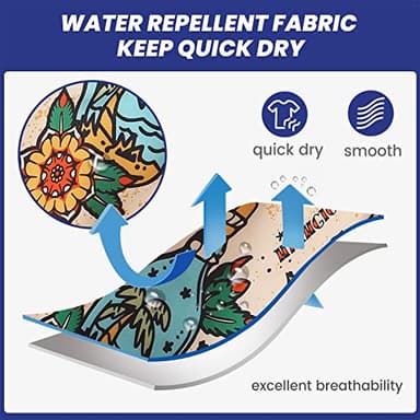 maamgic Mens Short 80s 90s Vintage Swim Trunks with Mesh Lining Quick Dry Bathing Suit Board Shorts Carnation-Swallows Medium - Image 3