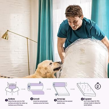 NapQueen Queen Size, 6 Inch Anula Green Tea Infused Memory Foam Mattress, Bed in a Box, CertiPUR-US Certified Mattress - Image 8