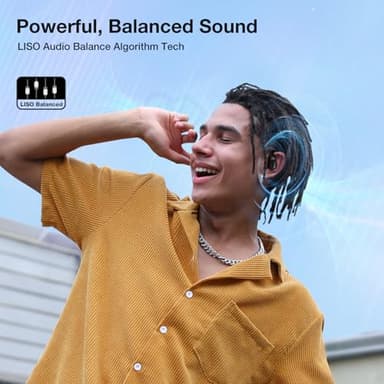 BlitzRock CT3 Pro Open Ear Headphones, Rich Balanced Sound, AI ENC 4 Mics Clear Calls,40H Playtime, IPX5 SweatSafe, Bluetooth 5.4 Wireless Earbuds with Earhooks, App Control - Image 3