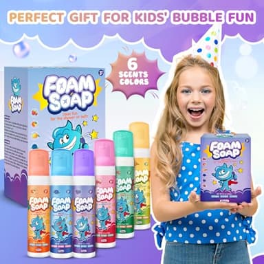 Foam Soap, 6 Packs Bath Foam for Kids, Fluffy Baths Soap Soft Bubble Bath Kids Body Wash Shape & Sculpt & Create Fun Art Gentle Cleansing Baths Paint Easy-to-Use Bubble Bathtime Art - Image 7