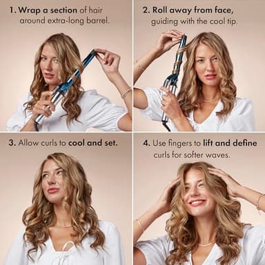 BaBylissPRO Nano Titanium 1 inch Curling Iron with Extended Barrel, Professional Spring Hair Curler for Medium to Longer Hair Types - Image 5