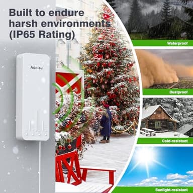 Adalov Wireless Bridge, 3KM 5.8G Point to Point Outdoor CPE, Long Range WiFi Bridges for PtP/PtMP with 14DBi High Gain Antenna for Network Sharing,Network Extend,Starlink Network Extend (CPE660) - Image 5