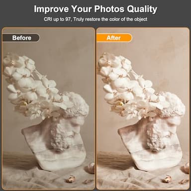 Hagibis LED Camera Light - Portable Photography Lighting with 60 LED, 2200mAh Rechargeable Battery, 7 Modes, 10-Level Brightness, Clip-on Light for Phone/Tablet/Laptop - Image 5