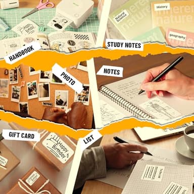 Nelko Sticker Printer, PM230 Print Pod Mini Bluetooth Portabel Sticker Maker with 3 Rolls Paper, Print Pods Mini Printer with Multiple Templates for Phone & Tablet，for School Office Home, White - Image 8