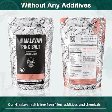 Soeos Himalayan Pink Salt, Coarse Grain, 2 Pound (32 Oz), Pink Himalayan Sea Salt, Himalayan Salt Coarse Salt, Pink Salt for Grinder Refill, Kosher & Natural Certified, Healthy - Image 3