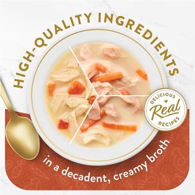 Purina Fancy Feast Lickable Broth Topper Complement Creamy Wet Cat Food Variety Pack - (Pack of 12) 1.4 oz. Pouches - Image 2