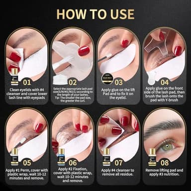 Lash Lift Kit - Brow Lamination Kit, Eyebrow Lamination Kit, Professional Eyelash & Brow 2 IN 1 Perm Kit, Eyebrow lift Kit, Fuller & Thicker Brows Suitable for Salon & Home Use, Lasts For 4-6 Weeks - Image 4