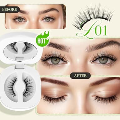 LASHVIEW Upgrade Soft Magnetic Eyelashes with Applicator, Reusable Magnetic Lashes Natural Look, No Glue Needed, Windproof & Waterproof for All-Day Comfort (L01) - Image 2