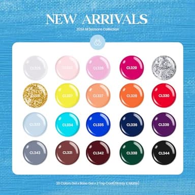 Beetles Fall Gel Nail Polish Set - 20 Pcs Neon Nail Gel Polish Set Soak Off Uv LED Gold Sliver Glitter Nail Polish Kit Blue Pink Black White Uv for Nail Art Salon Gift for Women - Image 6