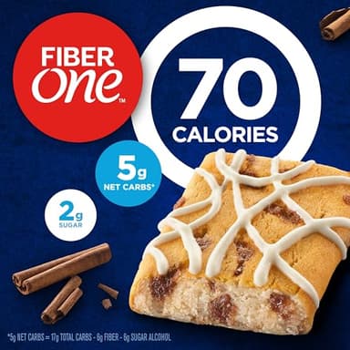 Fiber One 70 Calorie Soft-Baked Bars, Cinnamon Coffee Cake, 6 Bars, 5.34 oz (Pack of 8) - Image 3