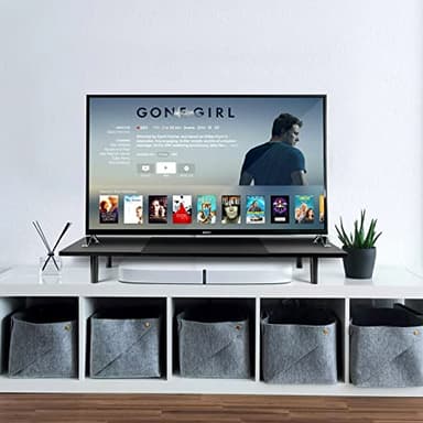 Across-Star Dual-Monitor-Stand-Riser-For-Desk Adjustable Length 32-40 Inch，Large Desktop Computer Monitor Riser For 2 Screens，Desk Shelf Organizer Riser Stand For Computer/Laptop/PC/Printer/TV Black - Image 6