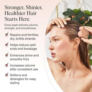 Kitsch Rice Water Shampoo Bar for Hair Growth – Strengthening Hair Shampoo for Men and Women – Reduce Breakage, Boosts Shine – Paraben, Silicone & Sulfate-Free, Vegan Hair Care - 3.2 oz - Image 3