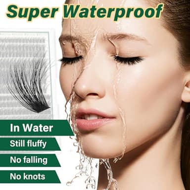 KEYYOU lash Clusters Kit 3D Effect Eyelash Clusters Kit 280pcs 80D100D 8-16MIX D Curl Individual Lashes Kit Wispy Lashes Volume Cluster Lashes Kit Natural Soft (3D Kit-80D100D-D-8-16MIX) - Image 7