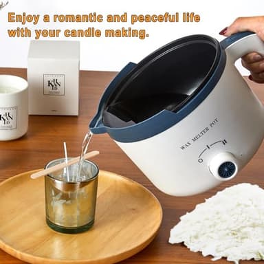 Soy Candle Making Kit with Wax Melter,DIY Candle Maker Set Supplies for Adults with 5lbs Soy Wax, Electric Melter, 100 Candle Wicks, 100 Wick Stickers - Image 5