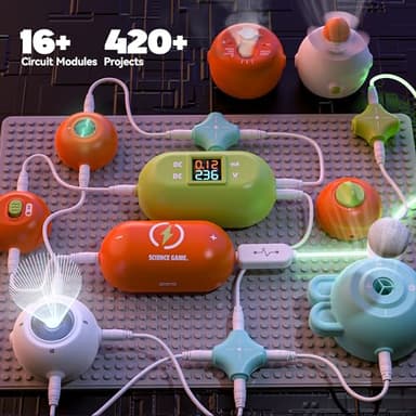 Science Kits for Kids - STEM Kits for Kids, Electronics Exploration Kit, Over 420 Projects, 35 Circuit Parts, STEM Educational Toy Gifts for Kids Boys Girls Ages 3 4 5 6 7 8 9 10 11 12 - Image 2