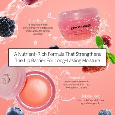 grace & stella Award Winning Lip Butter - Lip Balm Hydrating - Nourishing Lip Mask (3-pack) Airplane Travel Essentials, Beach Vacation and Purse Essentials - Lip Moisturizer for Dry Lips - Vegan - Image 5