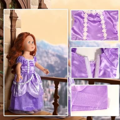 WONDOLL 18 inch Doll Clothes Accessories - 6Pcs Different Princess Costume Dress（NO Doll） - Image 4