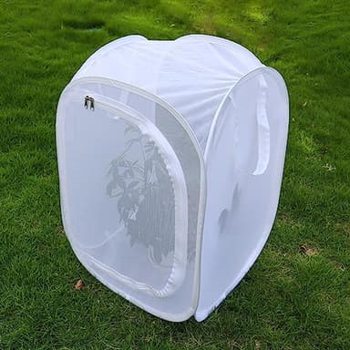 Pop-up Insect and Butterfly Habitat Cage Terrarium Clear Mesh Enclosure - 16" x 16" x 24" - Image 7