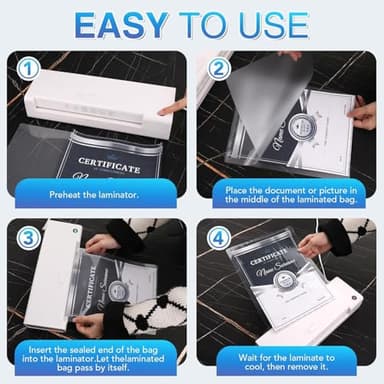 FURWEY 200 Pack Laminating Sheets, 3 mil, 8.9" x 11.4" Thermal Laminating Pouches Lamination Sheet Paper for Laminator, Clear, Letter Size, Office and School Supplies - Image 7