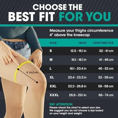 Modvel Compression Knee Brace for Women & Men, 2-Pack Knee Brace for Running Knee Pain, Knee Support Compression Sleeve, Workout Sports Knee Braces for Meniscus Tear, ACL & Arthritis Pain Relief - Image 5