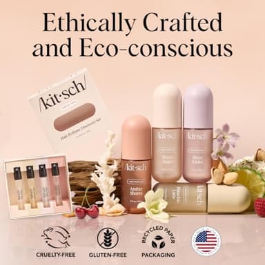 Kitsch Hair Perfume For Women (Discovery Set) - Pistachio Latte, Warm Sugar, Sheer Violet & Amber Waves - Patented Odor-Eliminating Technology, Hair Spray and Body Mist - 4 x 1.5ml - Image 7