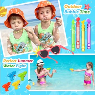 INNOCHEER Pool Party Favors Beach Party Favors for Kids 3-4-5-8-12, 96PCS Goodie Bags Stuffers for Kid Summer Toys, Beaches Balls, Coloring Books Beach Toy for Kids 4-8-12 Pool Party Supplies - Image 5