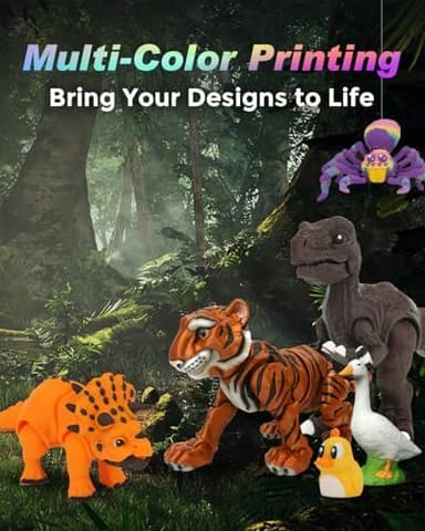 FLASHFORGE AD5X Multi-Color 3D Printer, CoreXY 600mm/s High-Speed, 1-Click Auto Leveling, 300°C Direct Drive Extruder, 220x220x220mm Build Volume, Ideal for Precision and Efficiency - Image 4