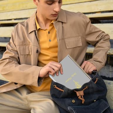 Undated Daily planner, Simplified To Do List Notebook with Hourly Schedule, Easily Organize Your Daily Tasks and Agendas, 5.5" x 8.2" - Silver - Image 2