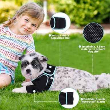 Comwish Recovery Sleeve for Dogs, Front Leg Protection After Surgery, Dog Leg Sleeve to Stop Licking, Bite and Keep Dry, Machine Washable Waterproof Abrasion Resistant Dog Recovery Sleeve (XXL) - Image 3