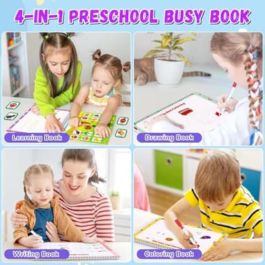 Busy Book for Toddlers 3+, Preschool Learning Activities with 30 Themes Prek Preschool Workbooks, Montessori Educational Learning Toys Activity Books for Christmas Birthdays Gifts Boys Girls - Image 6