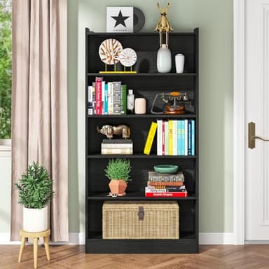 Tribesigns 72-inch Tall Bookcase, Modern 6-Tier White Library Bookshelf with Storage Shelves, Large Open Bookcases Wood Display Shelving Unit for Bedroom Living Room Office - Image 8