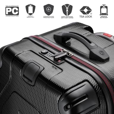 Traveler's Choice Maxporter II Hardside Spinner, TSA Lock, Black, 30" Trunk Luggage - Image 3