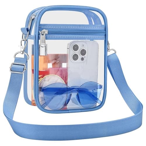 USPECLARE Clear Purse Stadium Transparent Messenger Bag Stadium Approved for Men and Women Clear CrossBody Bag - Image 1